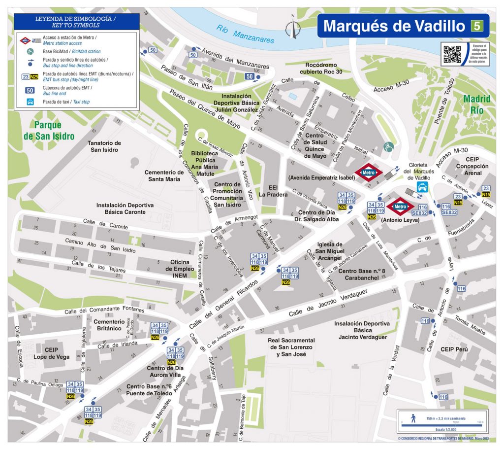 ¿Qué línea de metro es Marqués de Vadillo?