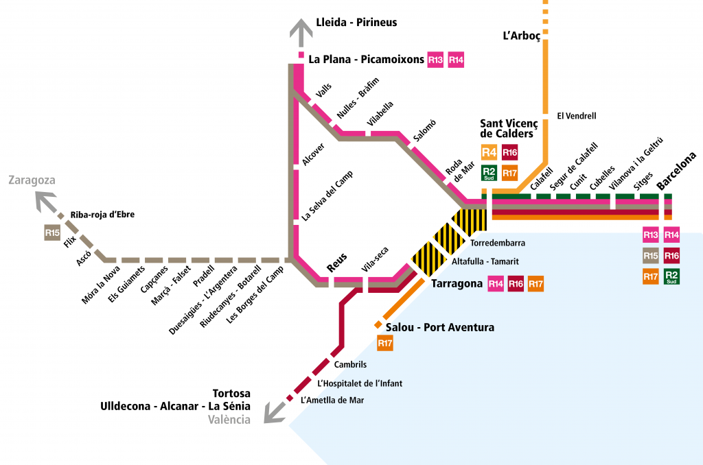 ¿Qué zona de tren es Sant Vicenç de Calders?